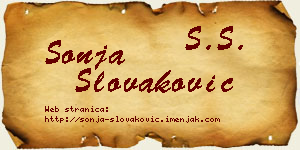 Sonja Slovaković vizit kartica
